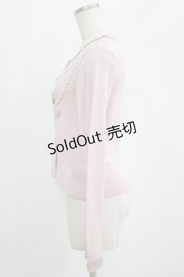 画像2: Shirley Temple / リボンパールカーディガン 160 ピンク H-26-02-17-034-ET-TO-KB-ZH (2)