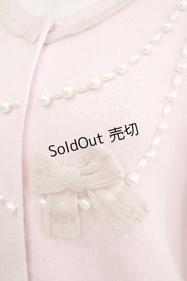 画像4: Shirley Temple / リボンパールカーディガン 160 ピンク H-26-02-17-034-ET-TO-KB-ZH (4)