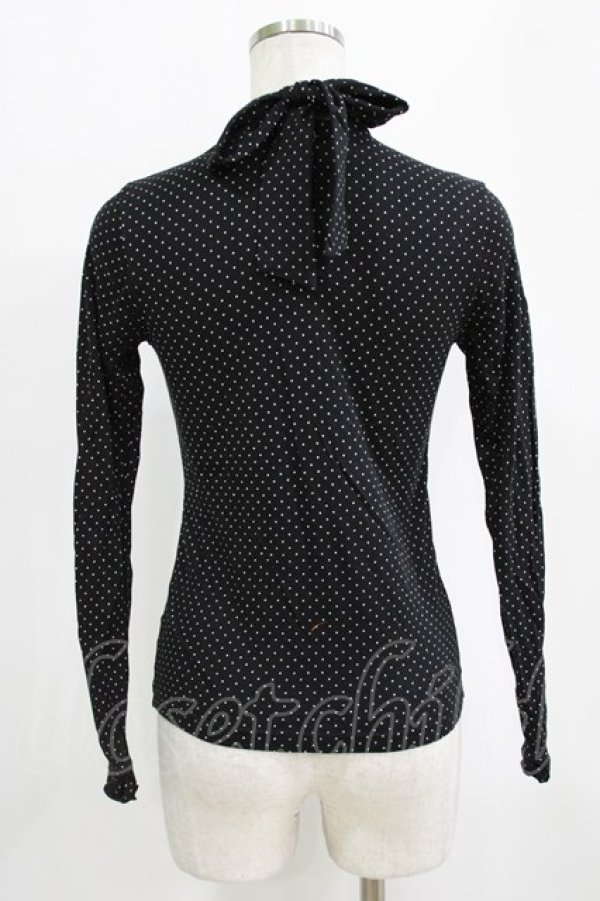 画像3: Emily Temple cute / バックリボンドットハイネックカットソー  ブラック H-26-02-17-035-ET-TO-KB-ZH (3)