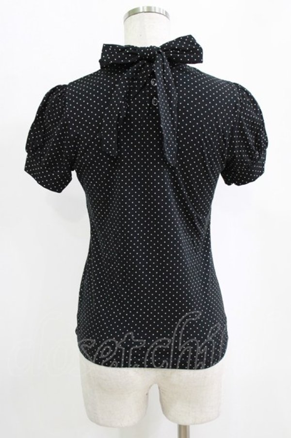 画像3: Emily Temple cute / バックリボンハイネックパフカットソー  ブラック H-26-02-17-038-ET-TO-KB-ZH (3)