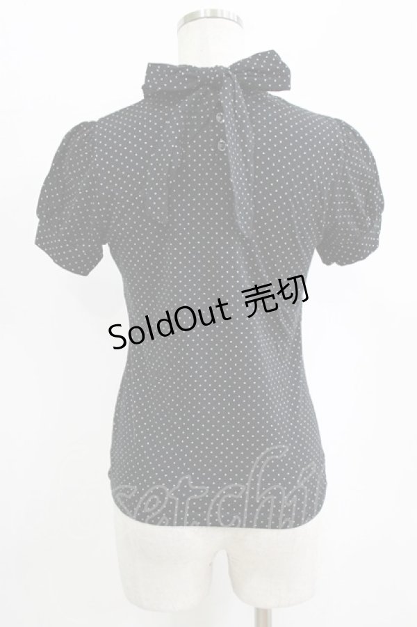 画像3: Emily Temple cute / バックリボンハイネックパフカットソー  ブラック H-26-02-17-038-ET-TO-KB-ZH (3)