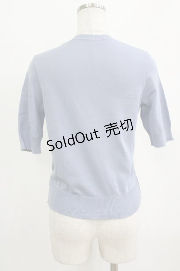 画像3: Jane Marple Dans Le Salon / Les jolie savonsのデコパージュカーディガン  ブルーグレイ H-26-02-17-039-JM-TO-KB-ZH (3)