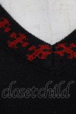 画像6: PUTUMAYO / ロゴ刺繍ニットベスト  黒×赤 H-26-02-17-040-PT-TO-AK-ZH (6)