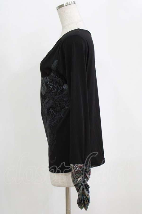 画像2: Qutie Frash / クロスインナーT  黒 H-26-02-17-041-QU-TO-KB-ZH (2)