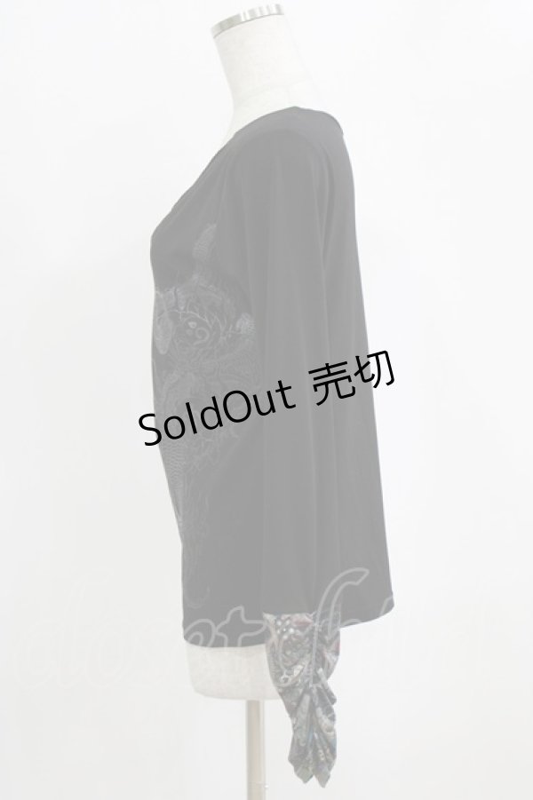 画像2: Qutie Frash / クロスインナーT  黒 H-26-02-17-041-QU-TO-KB-ZH (2)