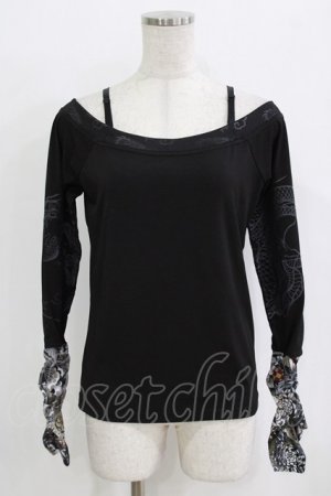 画像: Qutie Frash / オフショルインナー  ブラック H-26-02-17-042-QU-TO-KB-ZH