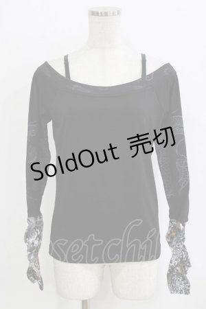 画像: Qutie Frash / オフショルインナー  ブラック H-26-02-17-042-QU-TO-KB-ZH