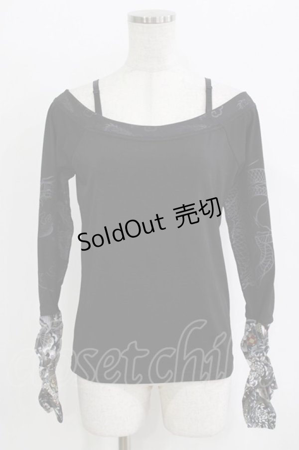 画像1: Qutie Frash / オフショルインナー  ブラック H-26-02-17-042-QU-TO-KB-ZH (1)