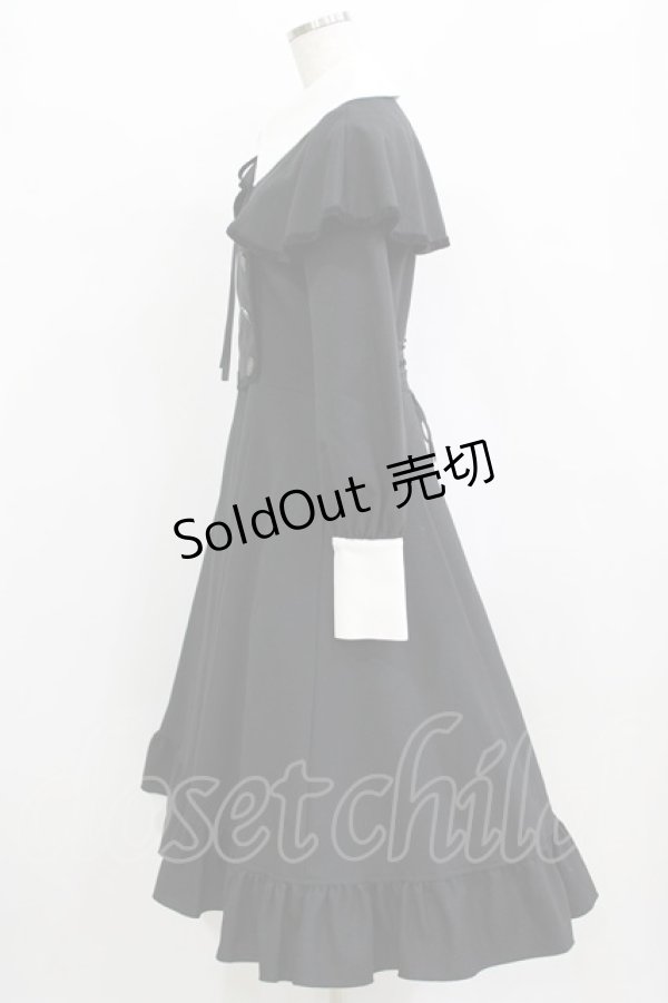 画像2: MIHO MATSUDA / ワンピース・ルアウ M ブラック×ホワイト H-26-02-17-005-GO-OP-KB-ZH (2)