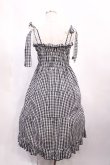 画像2: Nile Perch / ギンガムチェックジャンパースカート Free ブラック H-26-02-17-1004-LO-OP-NS-ZH (2)
