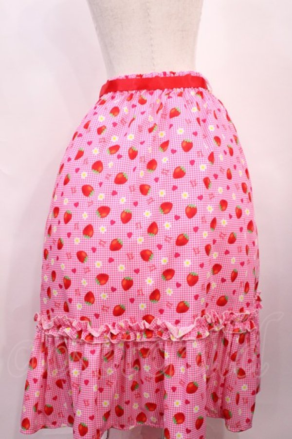 画像2: Nile Perch / いちご柄スカート Free ピンク H-26-02-17-1006-LO-SK-NS-ZH (2)