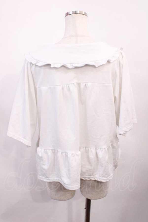 画像2: axes femme / フリル襟フレアジップパーカー Free 白 H-26-02-17-1015-AX-TO-NS-ZH (2)