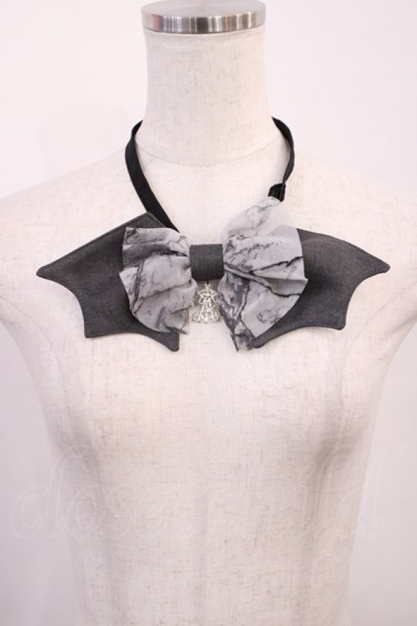 画像1: ALICE and the PIRATES / Spooky Shadow コウモリ蝶タイ  グレー H-26-02-17-1018-PA-ZA-NS-ZH (1)