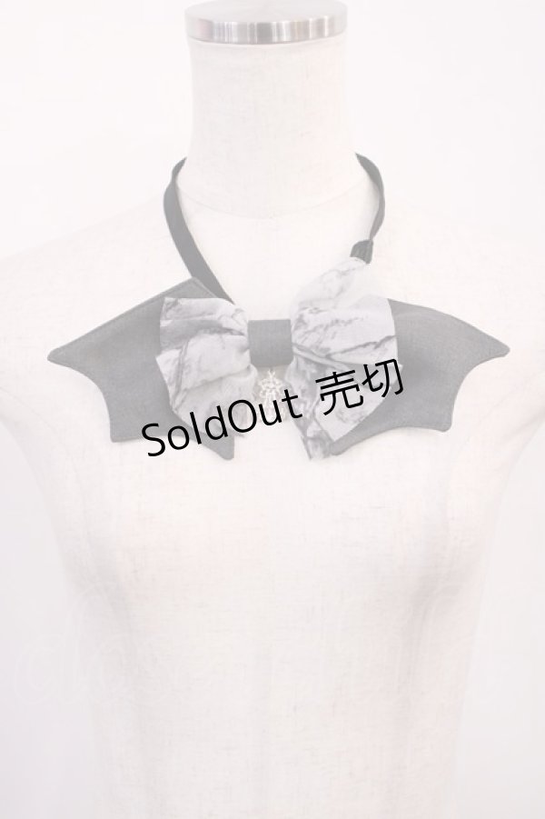 画像1: ALICE and the PIRATES / Spooky Shadow コウモリ蝶タイ  グレー H-26-02-17-1018-PA-ZA-NS-ZH (1)