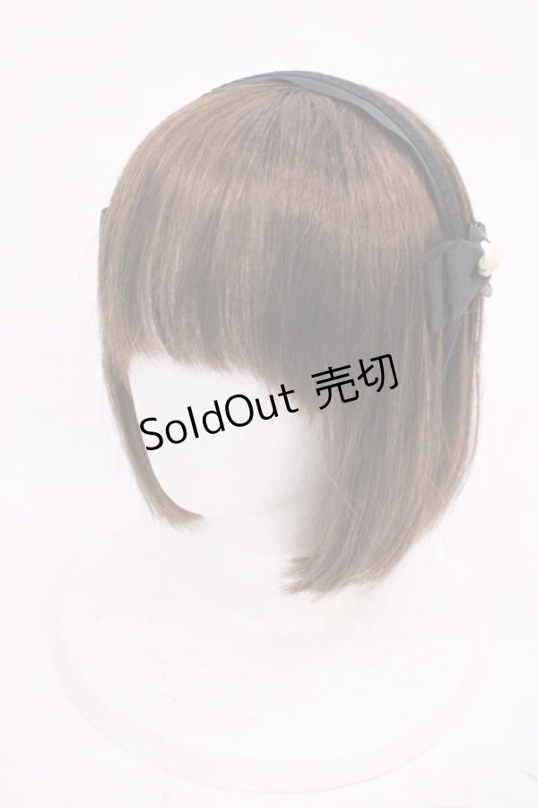 画像1: m petit by misako / NINA'sコラボ AM*NIフラワーカチューシャ  ブラック H-26-02-17-1019-LO-AC-NS-ZH (1)