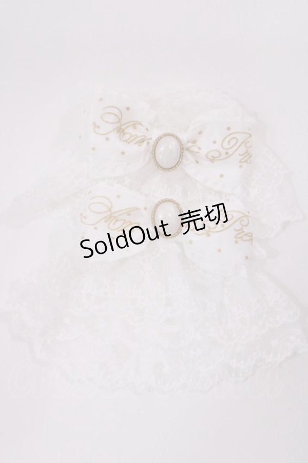 画像1: Angelic Pretty / Princessロゴリボンお袖とめ  オフ H-26-02-17-1021-AP-ZA-NS-ZH (1)