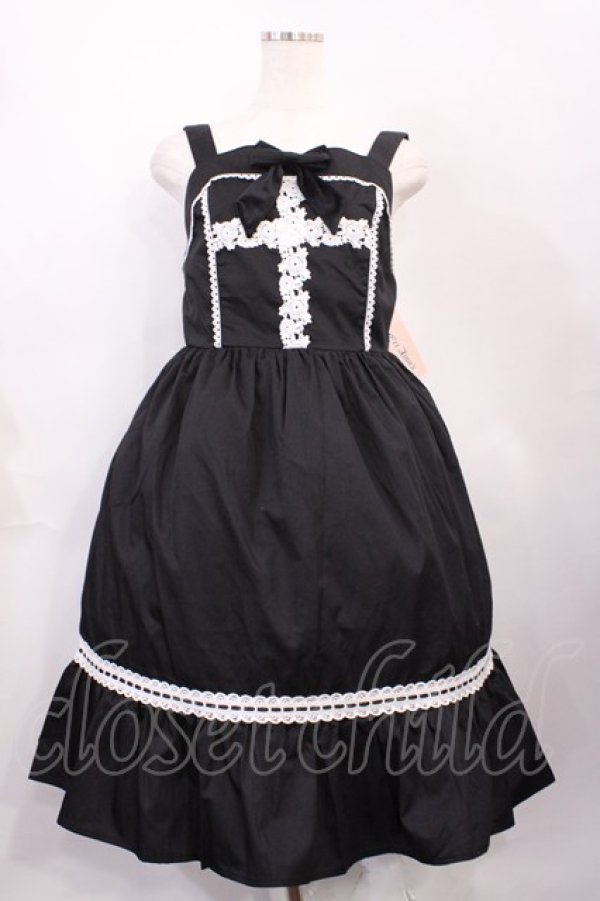 画像1: Eri Aino's collaboration / シャーロットの水曜日 ジャンパースカート L ブラック H-26-02-17-1003-EL-OP-NS-ZH (1)