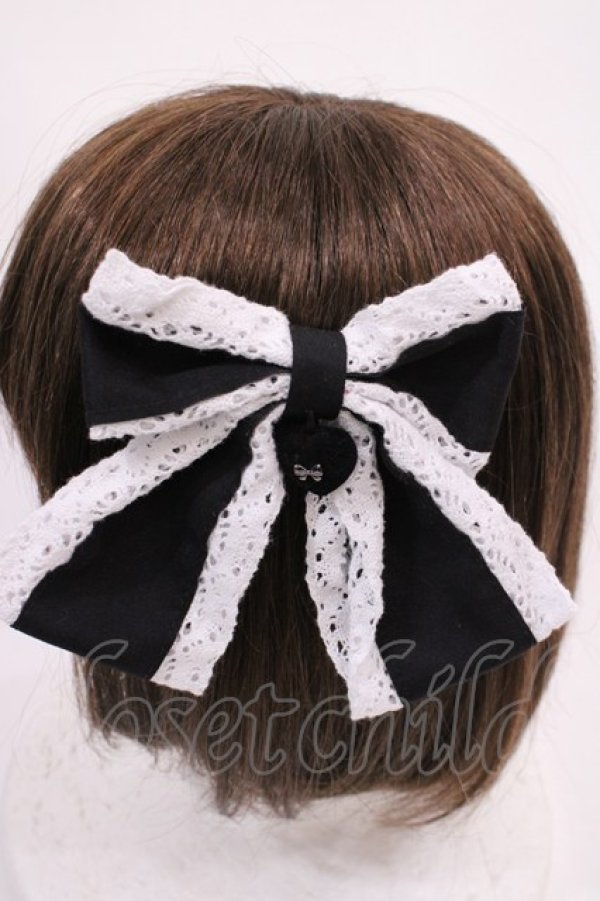 画像2: Eri Aino's collaboration / AE*2Pリボンクリップ  ブラック H-26-02-17-1035-EL-AC-NS-ZH (2)