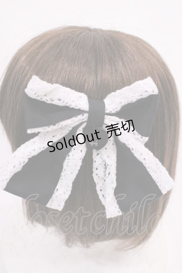 画像2: Eri Aino's collaboration / AE*2Pリボンクリップ  ブラック H-26-02-17-1035-EL-AC-NS-ZH (2)