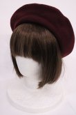 画像2: ALICE and the PIRATES / クリスのもこもこワッペンベレー帽  ボルドー H-26-02-17-1038-PA-AC-NS-ZH (2)