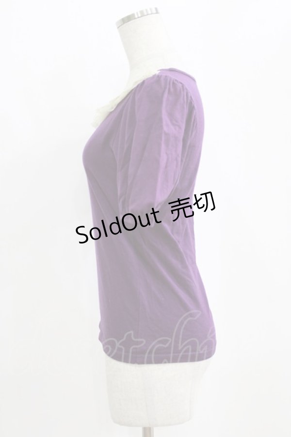 画像2: Emily Temple cute / チュールレースパフカットソー  パープル H-26-02-17-047-ET-TO-KB-ZH (2)