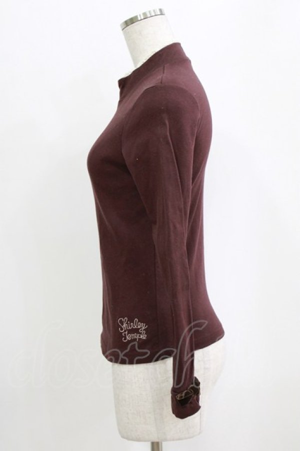 画像2: Shirley Temple / ロゴ刺繍ハイネックカットソー 160 ブラウン H-26-02-17-048-ET-TO-KB-ZH (2)