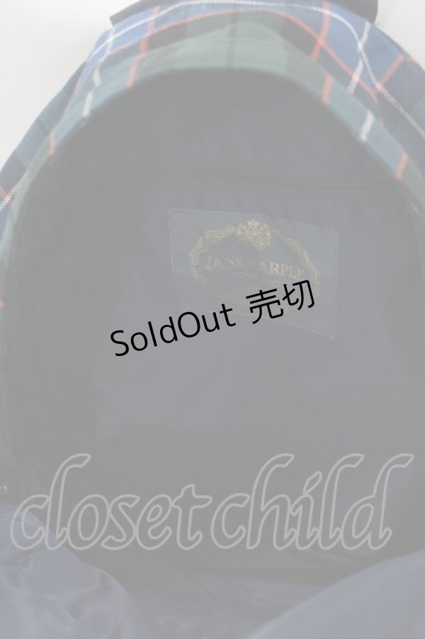 画像3: Jane Marple / タータンチェックリュックサック  グリーン×ネイビーチェック H-26-02-17-052-JM-BG-KB-ZH (3)