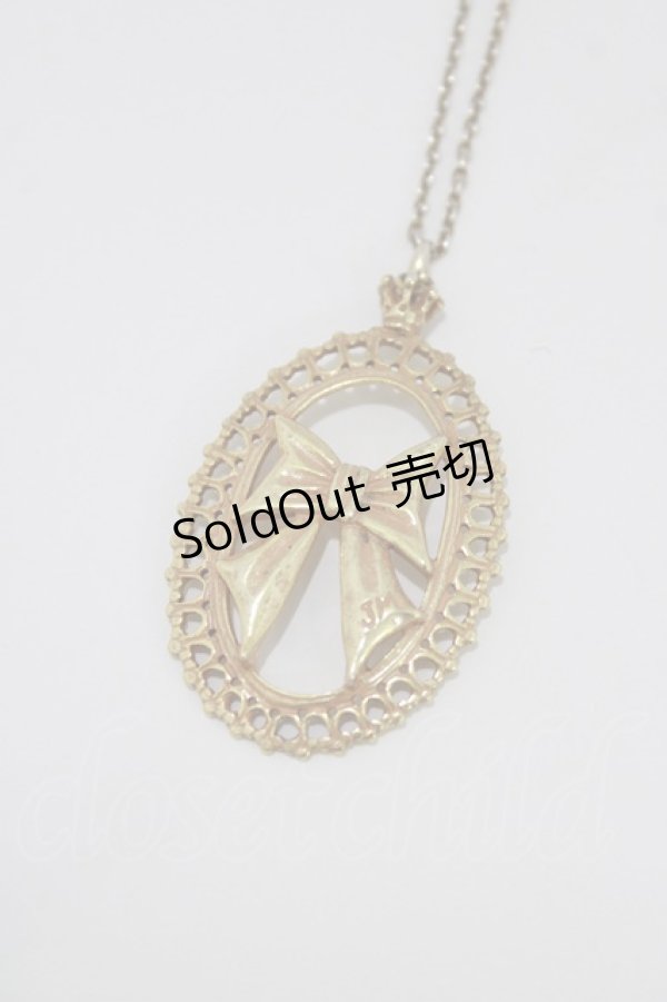 画像1: Jane Marple / リボンフレームネックレス  ゴールド H-26-02-17-059-JM-AC-KB-ZH (1)