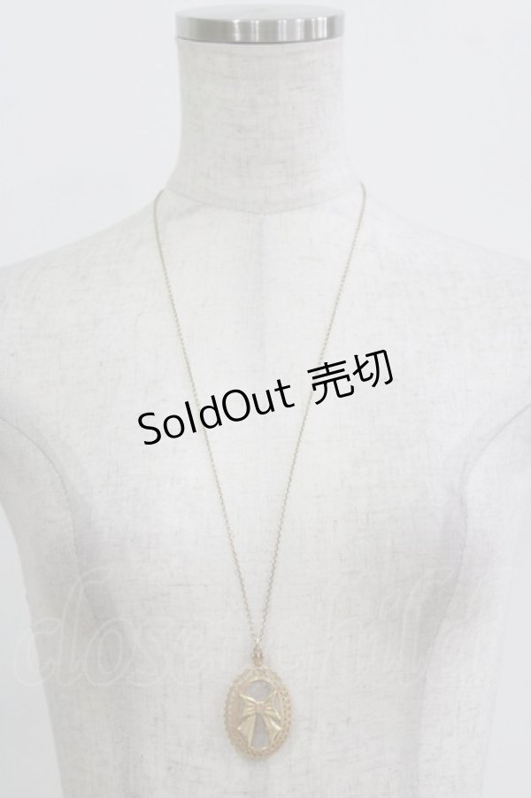 画像2: Jane Marple / リボンフレームネックレス  ゴールド H-26-02-17-059-JM-AC-KB-ZH (2)