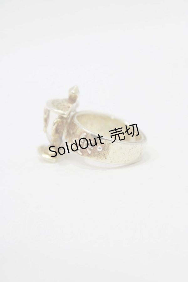 画像2: Jane Marple / 百合紋章グラスリング 約12号 ゴールド H-26-02-17-064-JM-AC-KB-ZH (2)