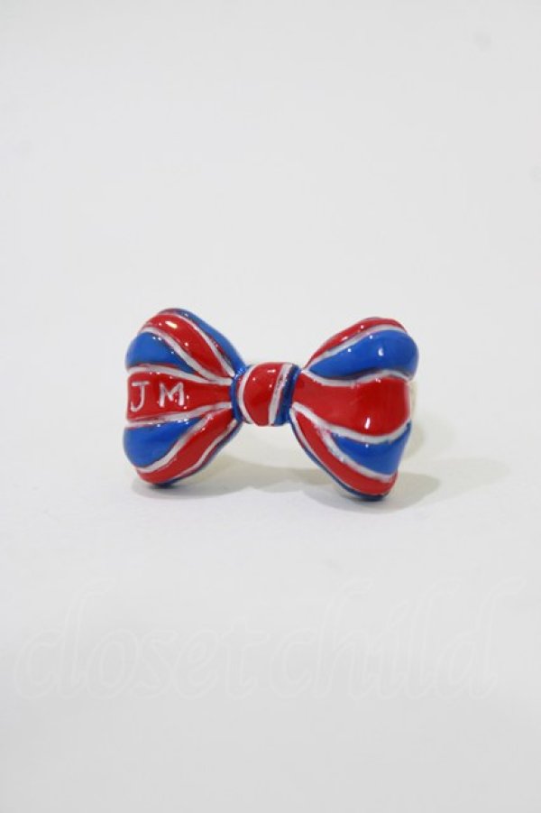 画像1: Jane Marple / Londonリボンのリング 約11号 トリコロール×ゴールド H-26-02-17-066-JM-AC-KB-ZH (1)