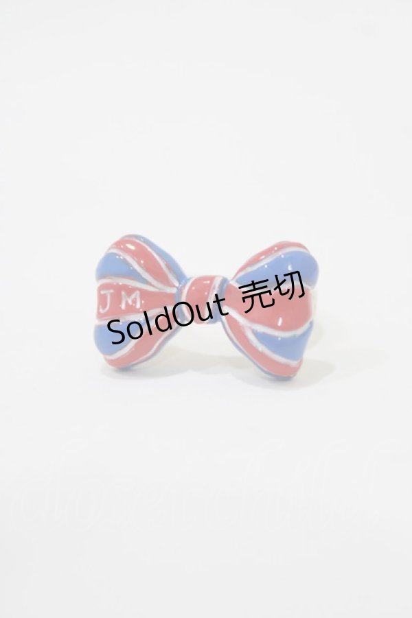 画像1: Jane Marple / Londonリボンのリング 約11号 トリコロール×ゴールド H-26-02-17-066-JM-AC-KB-ZH (1)