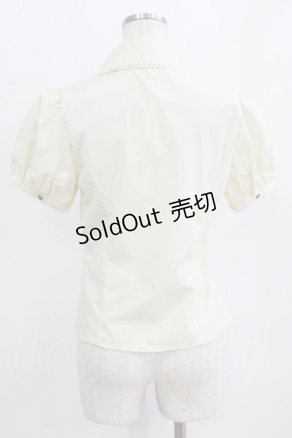 画像3: Kurumi Collaboration / マリンアカデミアブラウス S アイボリー×サックス H-26-02-17-001-GO-BL-KB-ZH (3)