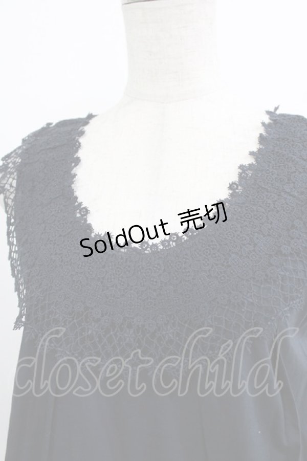 画像4: Jane Marple Dans Le Salon / コットンレースワンピース  ネイビー H-26-02-17-007-JM-OP-KB-ZH (4)