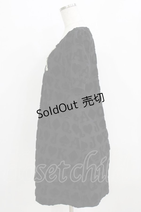 画像2: Emily Temple cute / アルファベットベロアワンピース  クロ H-26-02-17-010-ET-OP-KB-ZH (2)