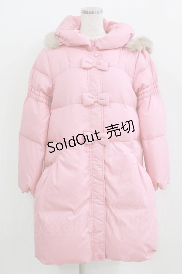 画像1: Shirley Temple / リボンダウンコート Free ピンク H-26-02-17-016-ET-CO-KB-ZH (1)