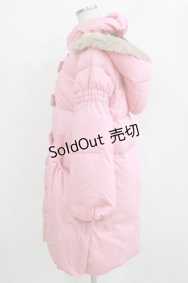 画像2: Shirley Temple / リボンダウンコート Free ピンク H-26-02-17-016-ET-CO-KB-ZH (2)