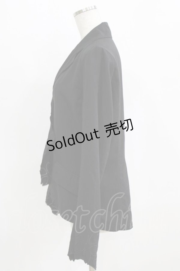 画像2: gouk / 桜刺繍ジャケット  黒 H-26-02-17-018-GO-JA-AK-ZH (2)