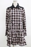 画像1: ALGONQUINS / チェックフリルジャケットワンピース F 白×黒×赤 H-26-02-17-019-AL-OP-AK-ZH (1)