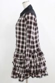 画像2: ALGONQUINS / チェックフリルジャケットワンピース F 白×黒×赤 H-26-02-17-019-AL-OP-AK-ZH (2)