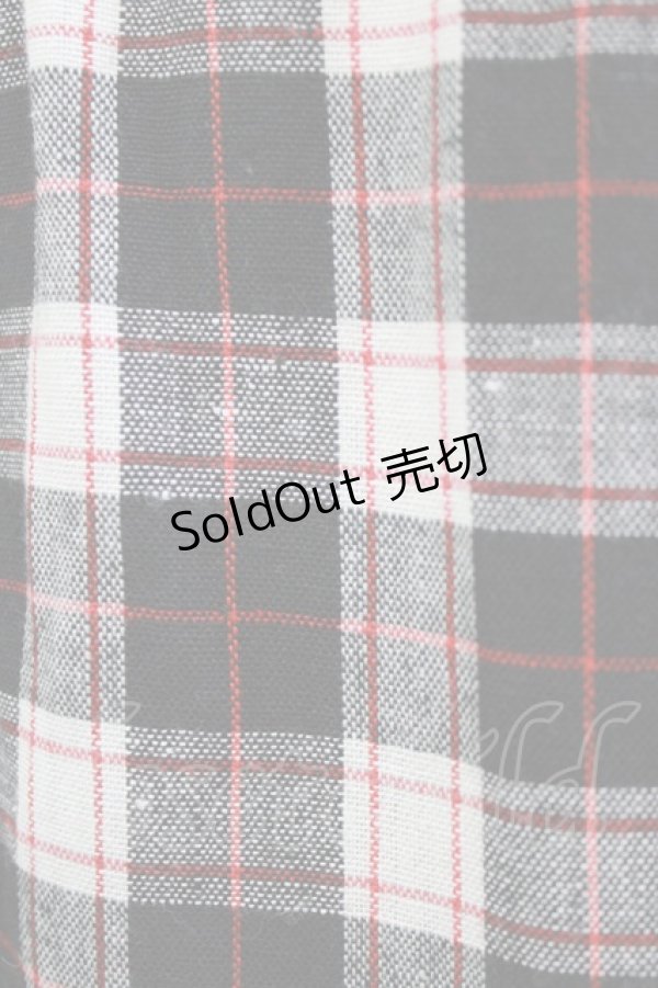 画像4: ALGONQUINS / チェックフリルジャケットワンピース F 白×黒×赤 H-26-02-17-019-AL-OP-AK-ZH (4)