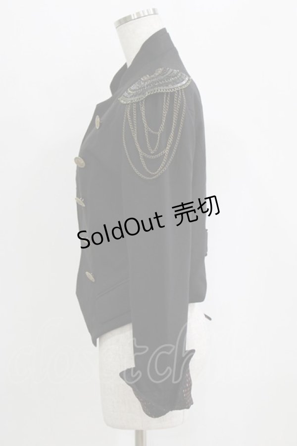 画像2: Ozz Croce / ダブルボタンショートジャケット  黒 H-26-02-17-020-OO-JA-AK-ZH (2)