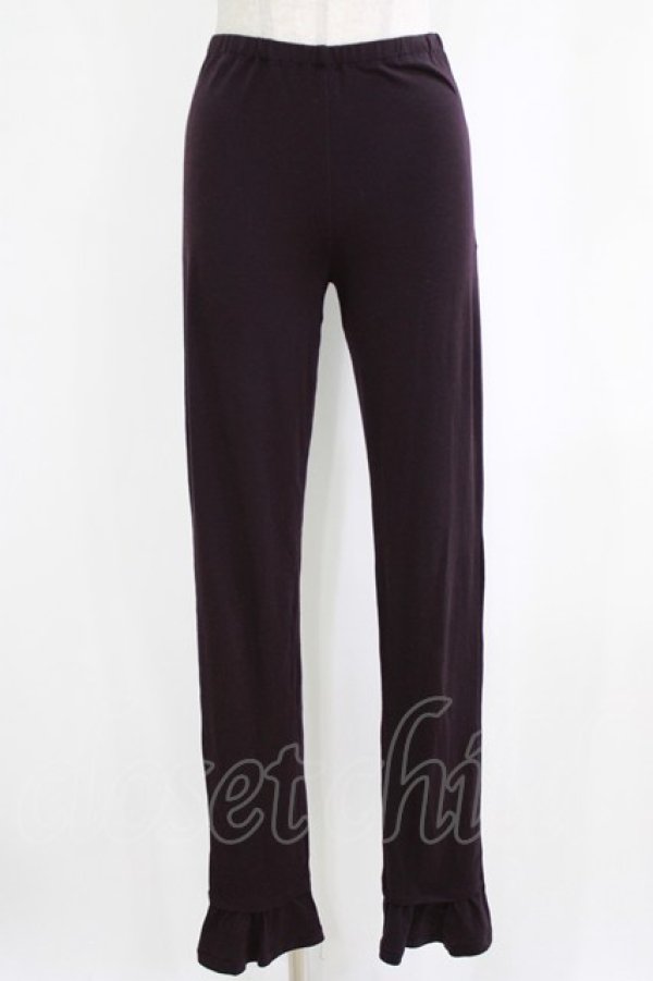 画像1: Jane Marple Dans Le Salon / 裾フリルレギンス  ボルドー H-26-02-17-022-JM-PA-KB-ZH (1)