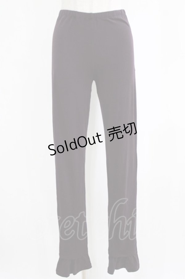 画像1: Jane Marple Dans Le Salon / 裾フリルレギンス  ボルドー H-26-02-17-022-JM-PA-KB-ZH (1)