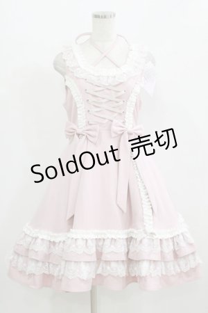 画像: DearMyLove / ミルフィーユフリルジャンパースカート M ピンク H-26-02-18-001-0-OP-NS-ZH