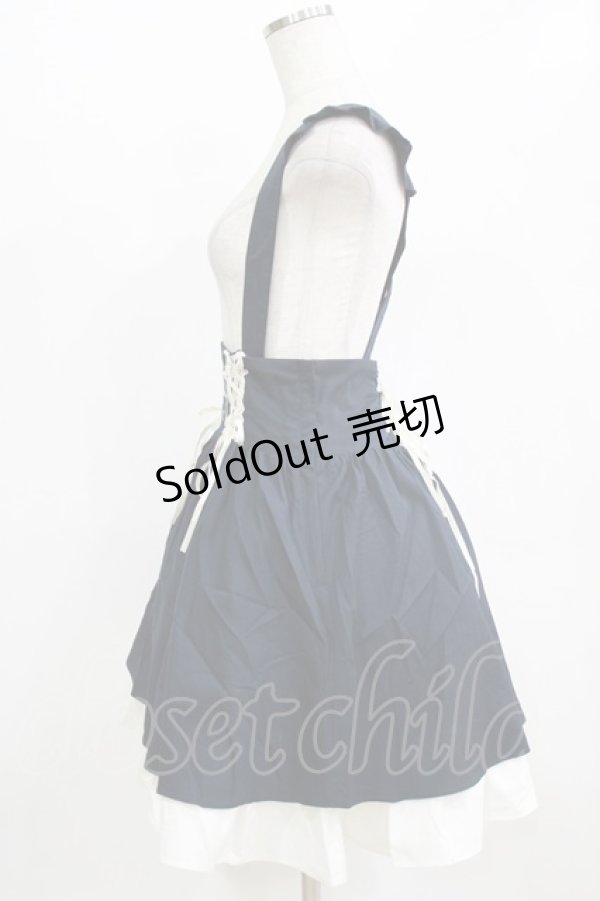 画像2: Amavel / サスペンダースカート Free ネイビー H-26-02-18-029-CA-SK-NS-ZH (2)