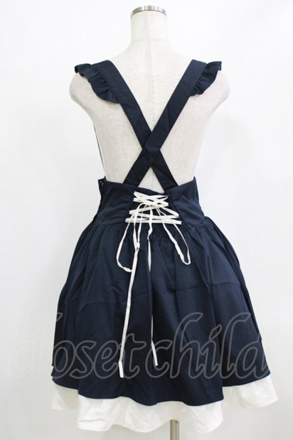 画像3: Amavel / サスペンダースカート Free ネイビー H-26-02-18-029-CA-SK-NS-ZH (3)