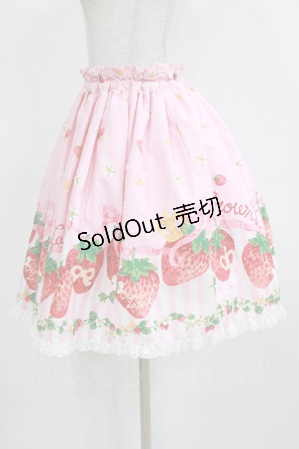 画像2: metamorphose / ストロベリークラウンミニスカート Free ピンク H-26-02-18-033-ME-SK-NS-ZH (2)