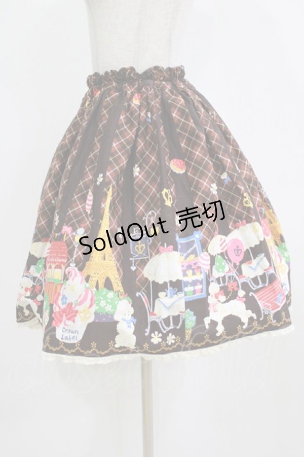 画像2: metamorphose / パリの街並スカート Free ブラウン H-26-02-18-034-ME-SK-NS-ZH (2)