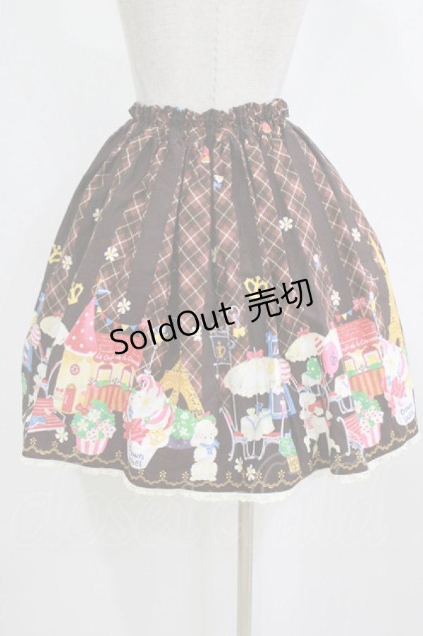 画像3: metamorphose / パリの街並スカート Free ブラウン H-26-02-18-034-ME-SK-NS-ZH (3)